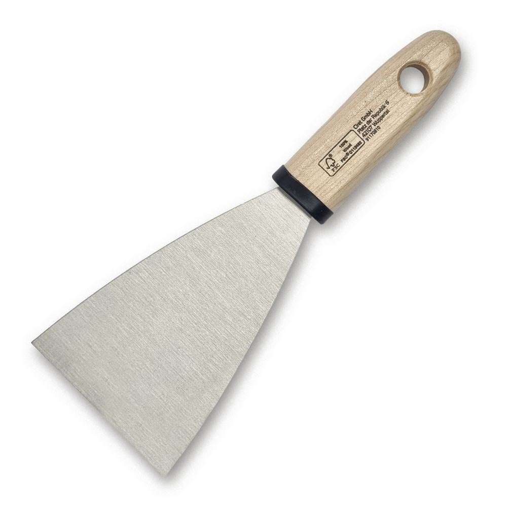 Spachtel 80 mm mit stabilem Holzgriff