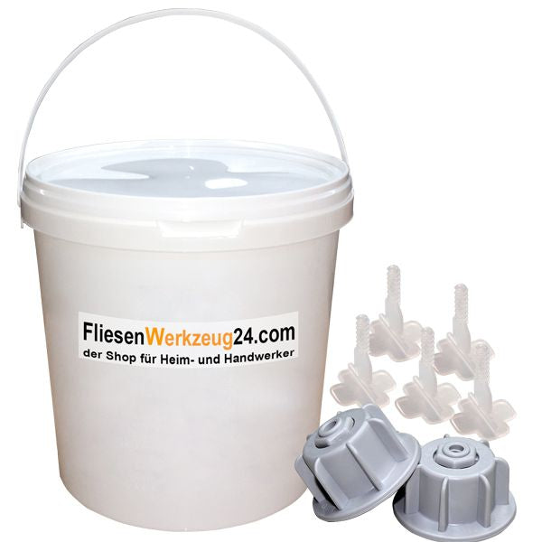 Nivelliersystem Basis-Set grau mit 2 mm Gewindelaschen Basis, Fliesenwerkzeug24