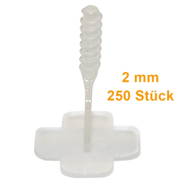 Fliesenwerkzeug24, Nivelliersystem Basislasche 2 mm 250 St.